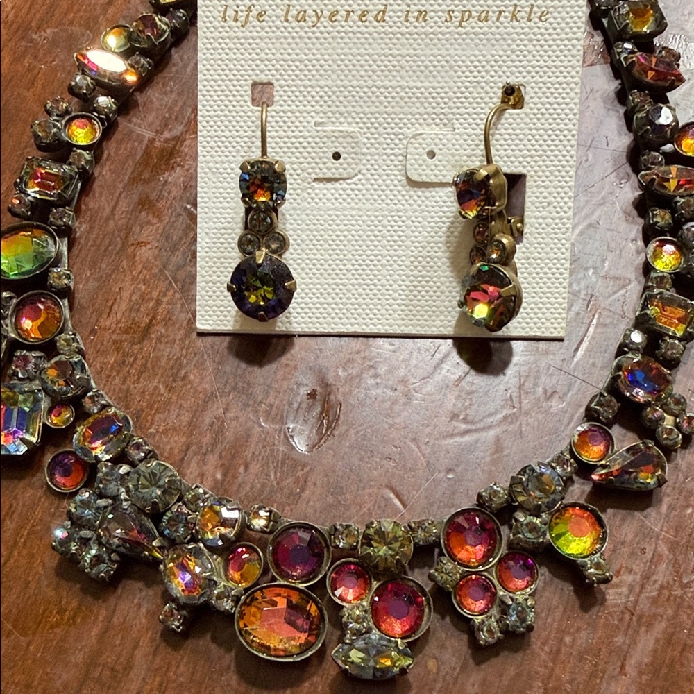 Sorrelli Vibrant Multicolor Necklace and Earring Set